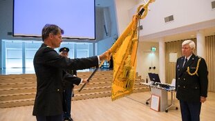 Overdracht van korpschef Erik Akerboom naar Henk van Essen