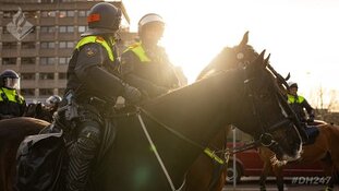 Acht aanhoudingen bij onaangekondigde demonstratie Plein