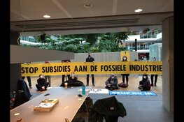 Extinction Rebellion houdt sit-in tijdens regeringsverklaring. "Stop fossiele subsidies." Lobby ministerie van Financiën bezet