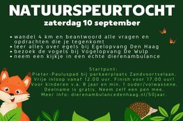 Dierenambulance Den Haag viert vijftig jarig bestaan met natuurspeurtocht langs vogelopvang en egelopvang