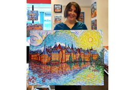 Kunstenaar schildert oer-Hollandse schoonheid van Haags Binnenhof