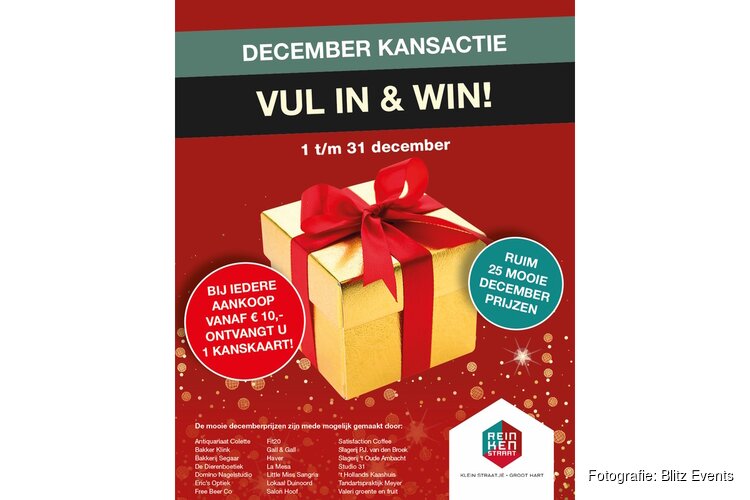 December Kansactie in Reinkenstraat, Den Haag, VUL IN & WIN!