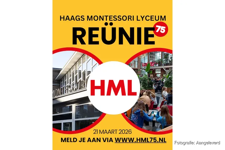 Een reünie ter viering van het 75-jarig bestaan van het Haags Montessori Lyceum
