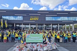 Schoonmaak van Slingeplein en Zuiderpark
