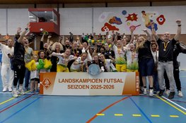 Futsal Haaglanden schrijft historie met landstitel na winst op Drs. Vijfje