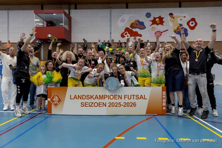 Futsal Haaglanden schrijft historie met landstitel na winst op Drs. Vijfje