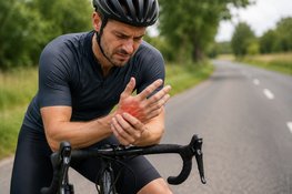 Tintelende vingers en dove handen op de fiets