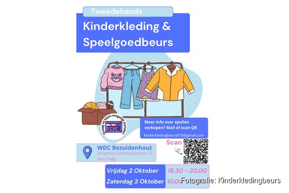 Dè kinderkleding- en speelgoedbeurs van Den Haag komt er weer aan