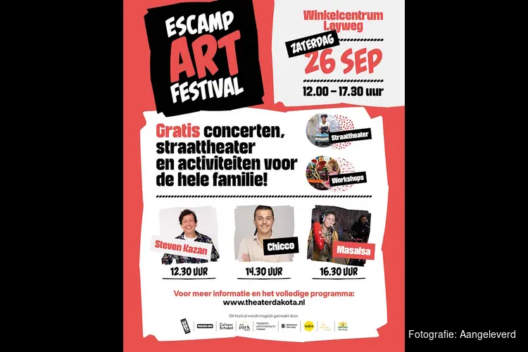 Escamp Art Festival pakt uit met Chicco, Steven Kazan, Masalsa en ruim 40 gratis activiteiten