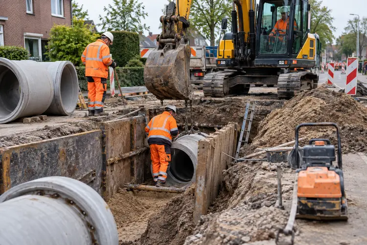 Graafwerk in Oostbroek: zes straten krijgen nieuw riool